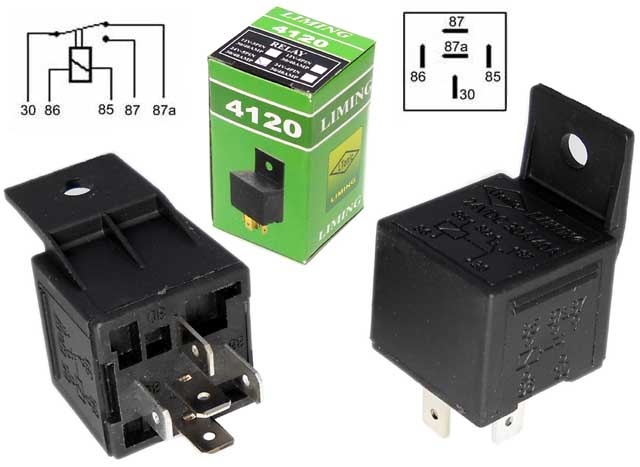 

Przekaźnik 12V 30/40A Samochodowy Liming Nc/no