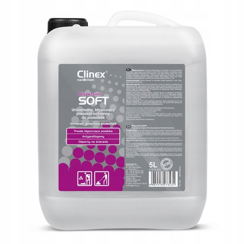 

Clinex Dispersion Soft 5L polimer do podłóg połysk