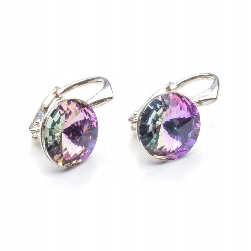 

Srebrne kolczyki 925 z kr. Swarovski Rivoli 8mm VL