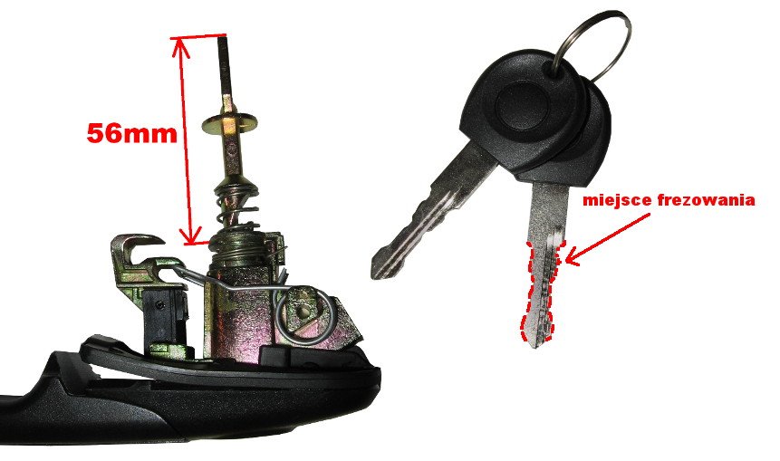 VW POLO 3 6N ZAMEK KLAMKA WKLADKA DRZWI LEWA PRAWA Installation side Left front Right front