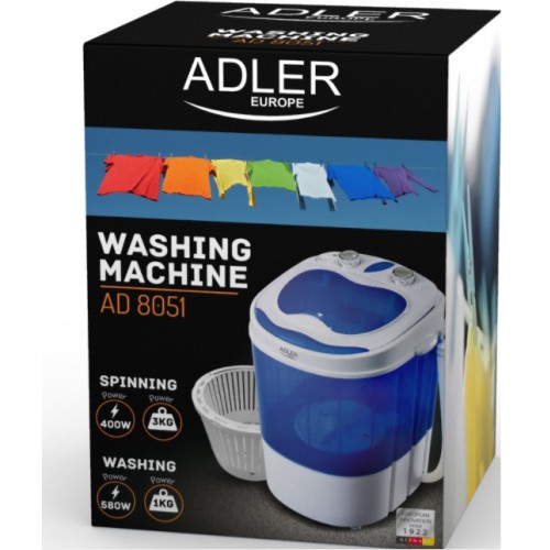 MINI PRALKA PRZENOŚNA TURYSTYCZNA WIRÓWKA WSAD 3kg Sposób załadunku od góry