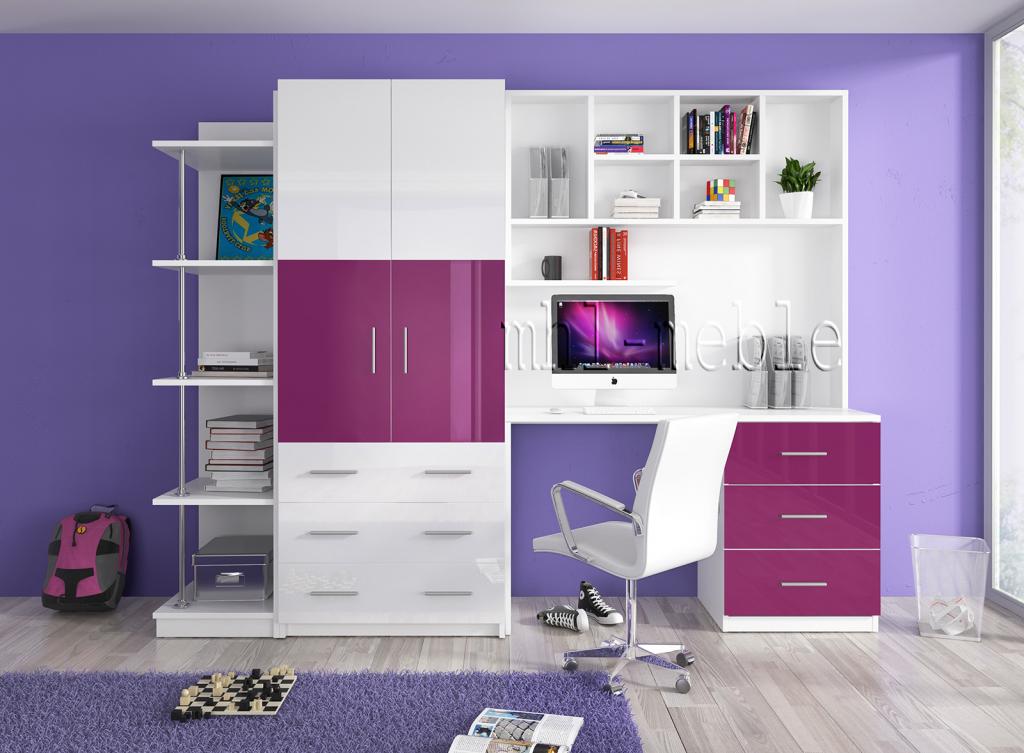 MEBLE MŁODZIEŻOWE, DZIECIĘCE - WYSOKI POŁYSK! Kod producenta 02