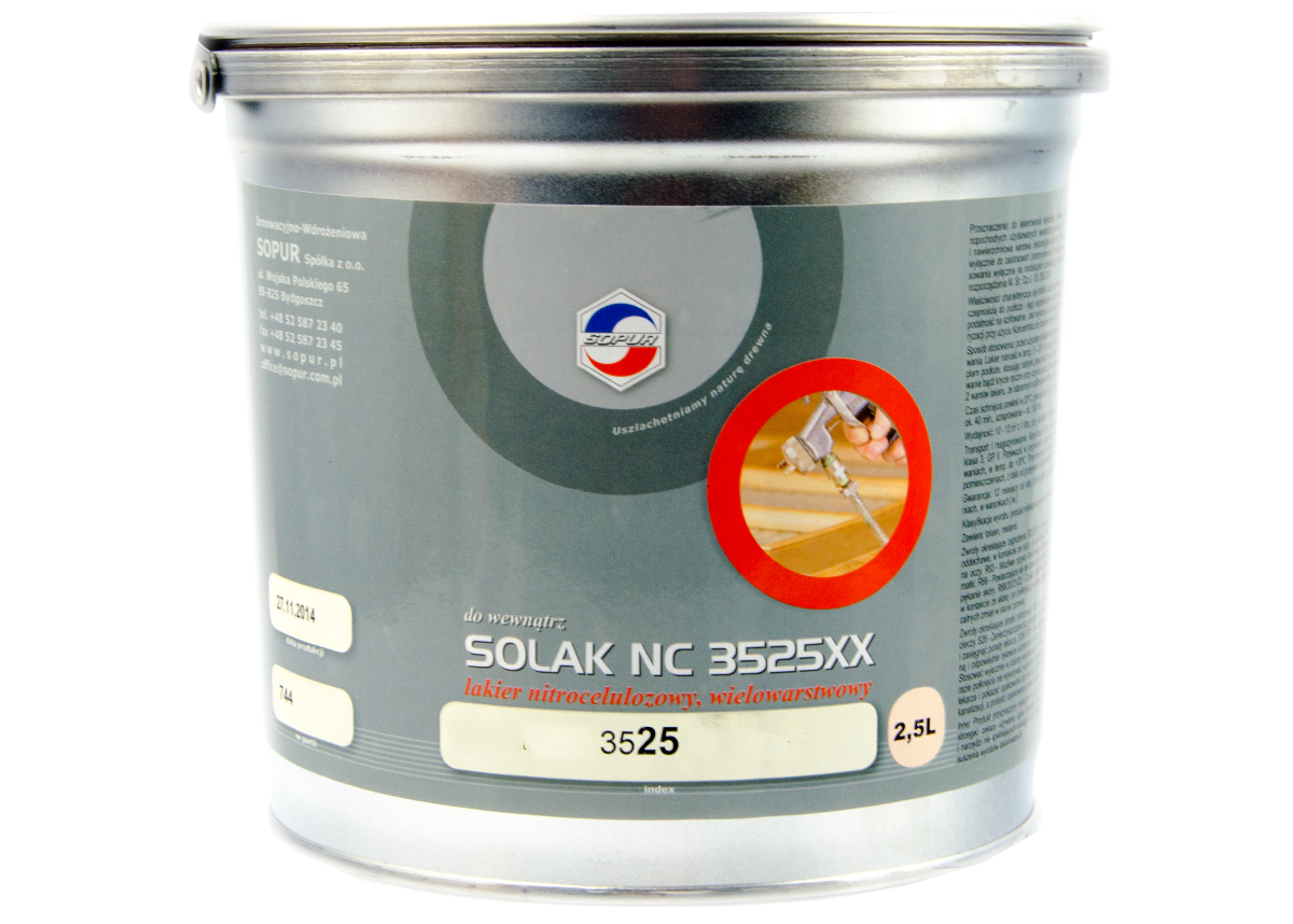 SOPUR SOLAK LAKIER NITRO CELULOZOWY DREWNA POŁYSK