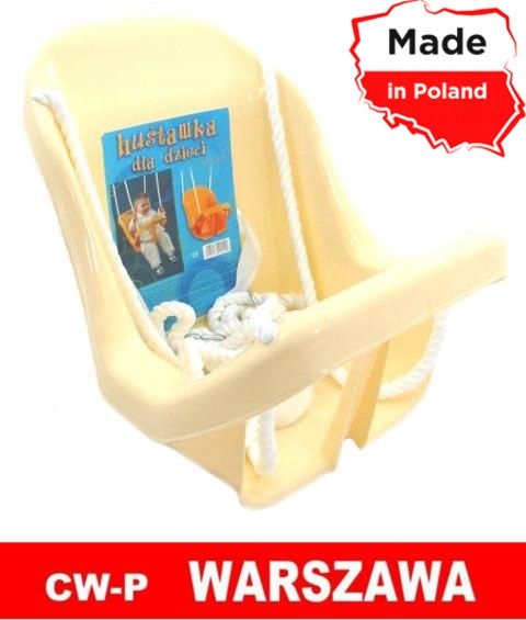 Huśtawka wisząca kubełkowa z pasem ŻÓŁTA (W-wa) Rodzaj huśtawka kubełkowa