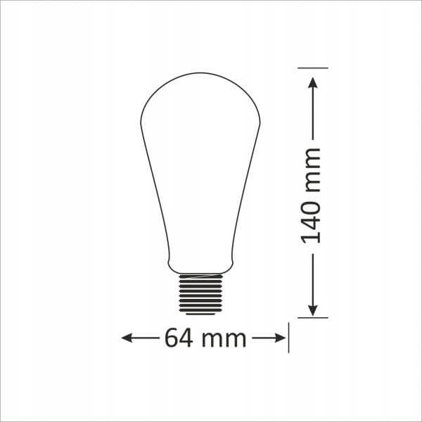 Żarówka LED ST64 E27 4W RETRO 2000K EDISON Ciepła Moc 4 W