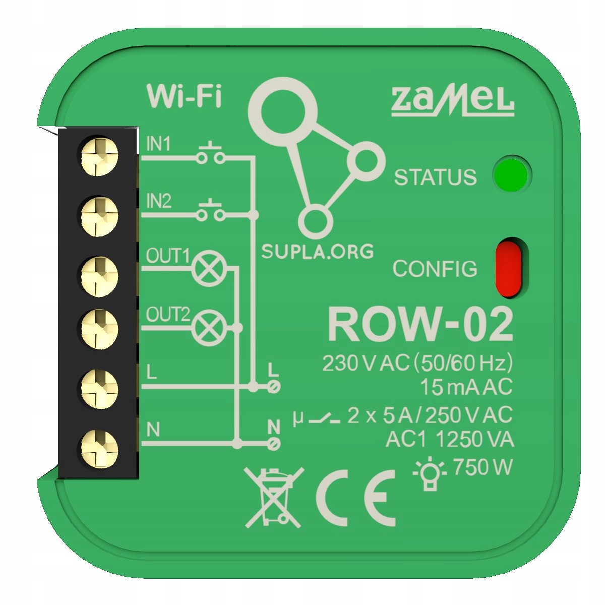 

Zamel Supla ROW-02 Odbiornik Wi-fi Inteligenty Dom