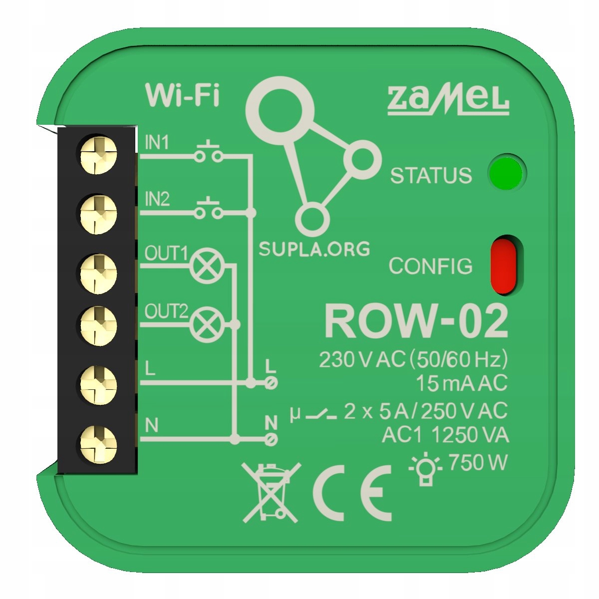 ZAMEL SUPLA ROW-02 ODBIORNIK WI-FI INTELIGENTY DOM