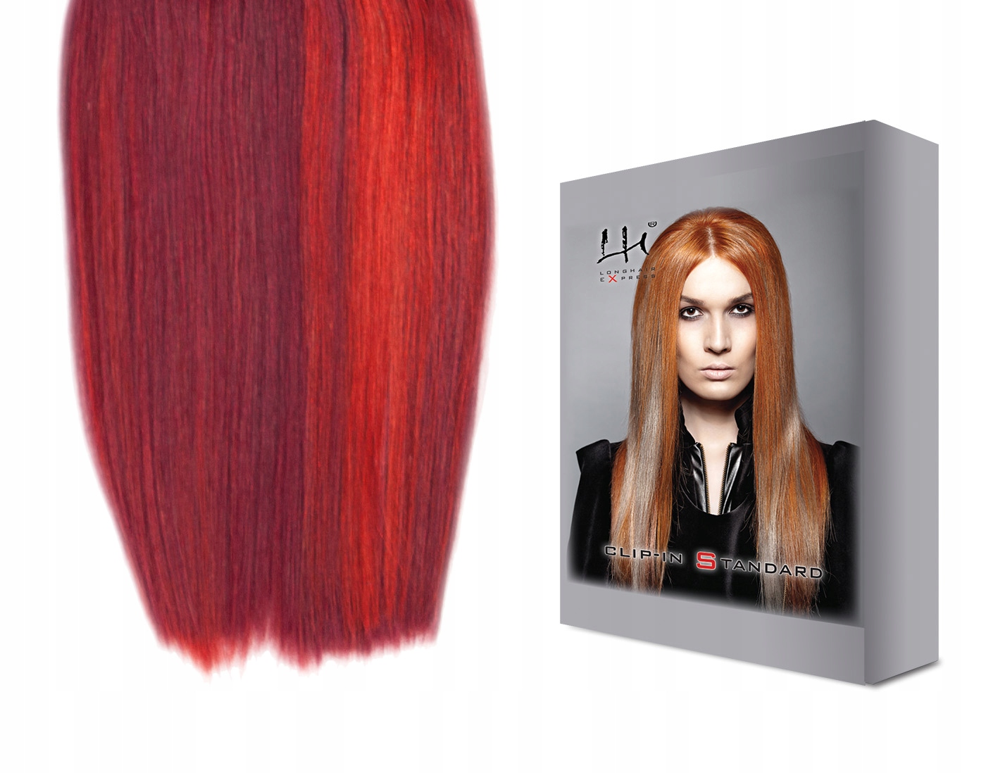 červená/118 30 cm 8dílná sada přírodních vlasů