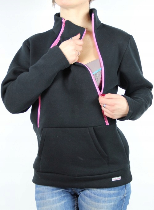 Novinka pohodlná mikina na kojení S/m černá