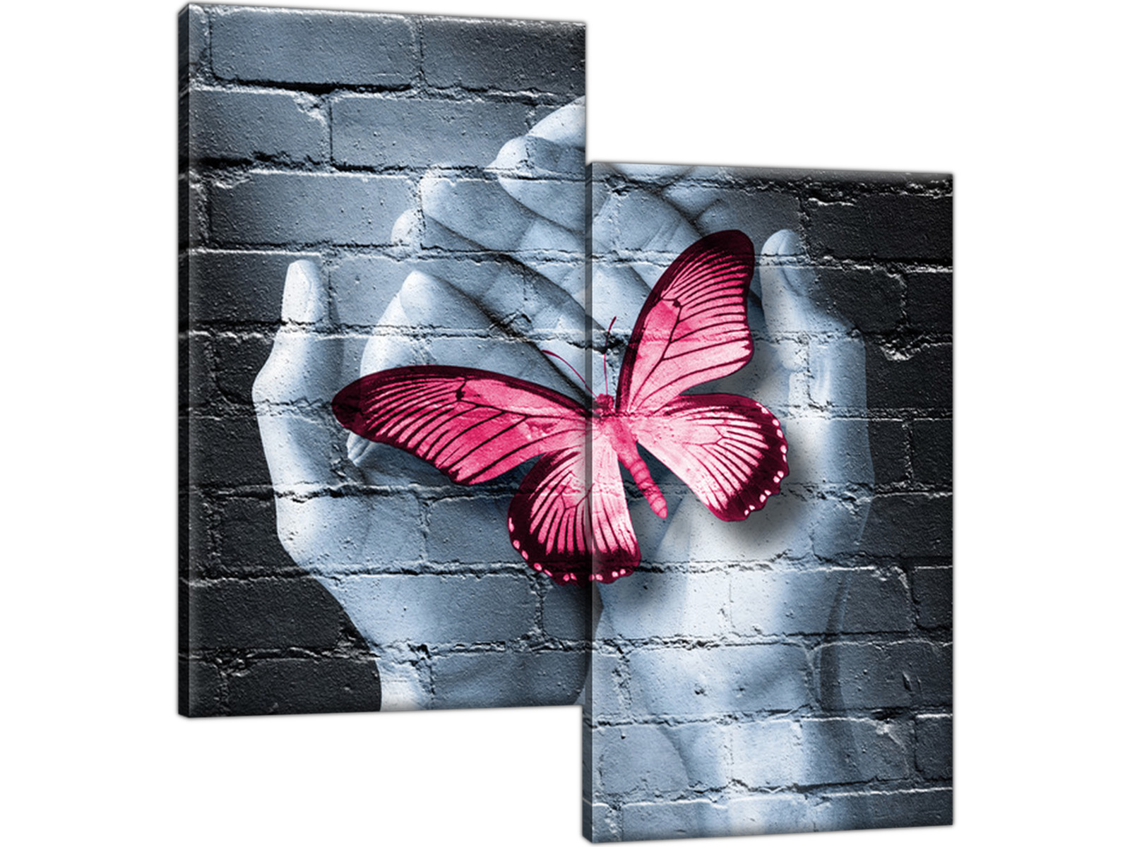 

Motyl na dłoniach Abstrakcja 60x60 Piękny Obraz