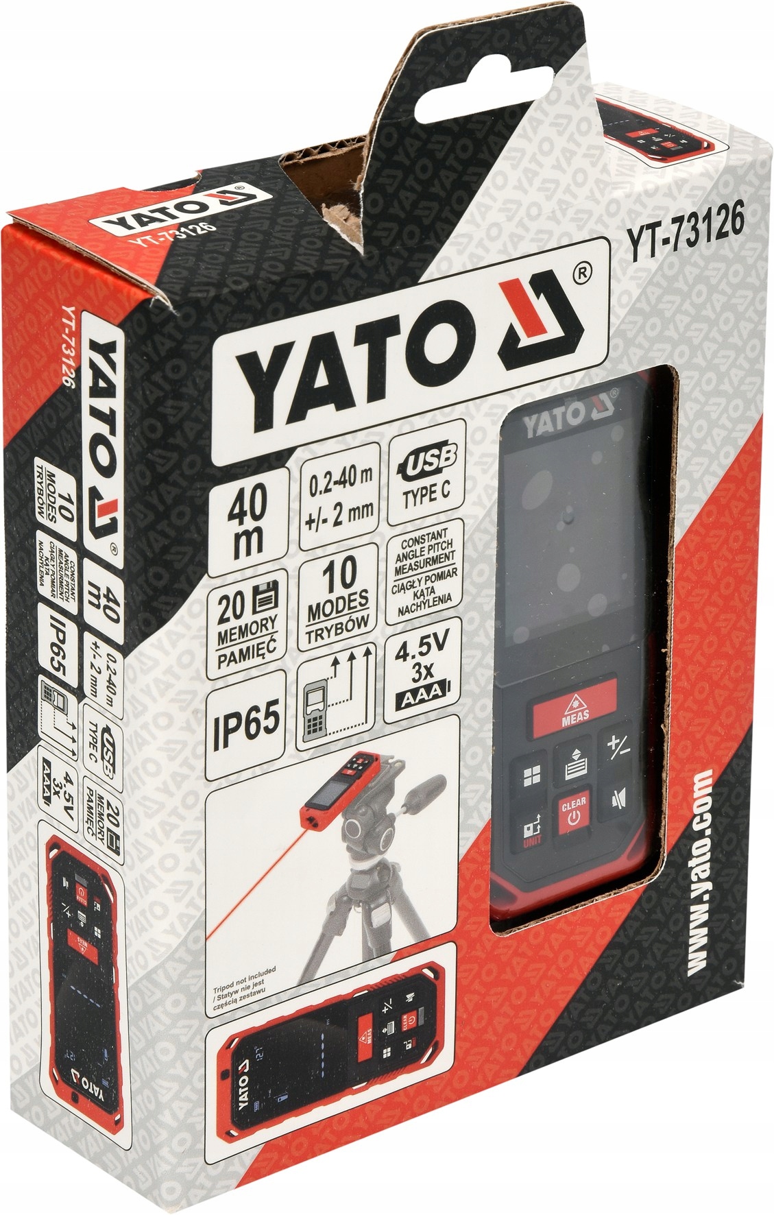 

Yato Dalmierz Laserowy 40M YT-73126