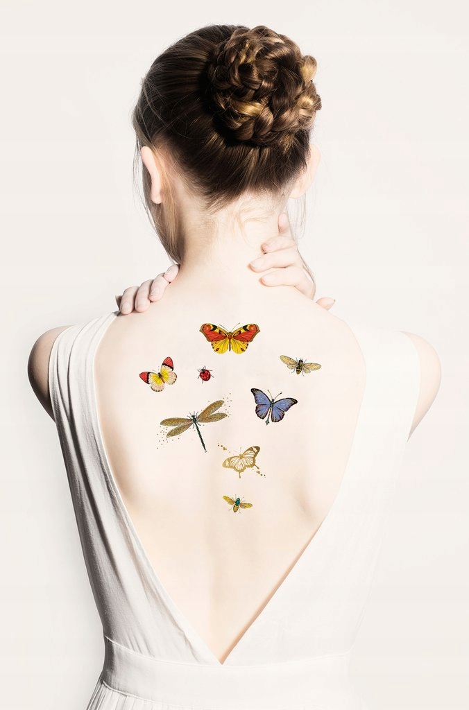 Paperself tatuaż tattoo wzory motyle kalkomania Nazwa Butterflies