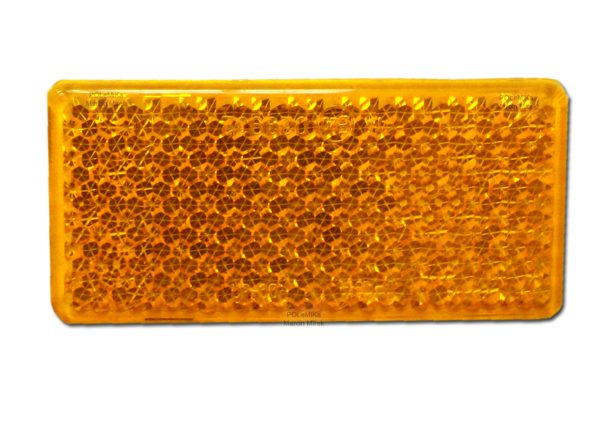 Odblask PROSTOKĄT duży samoprzylepny pomarańczowy