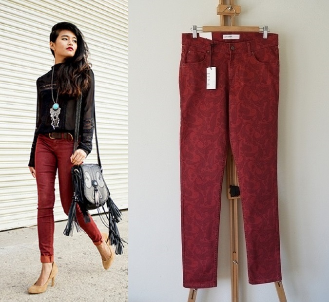

Cubus spodnie jeansy skinny Rurki paisley W26 Xs/s