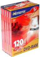 

Dvd-ram Memorex 4.7GB 5sztuk Box Rad-wik Wa-Wa