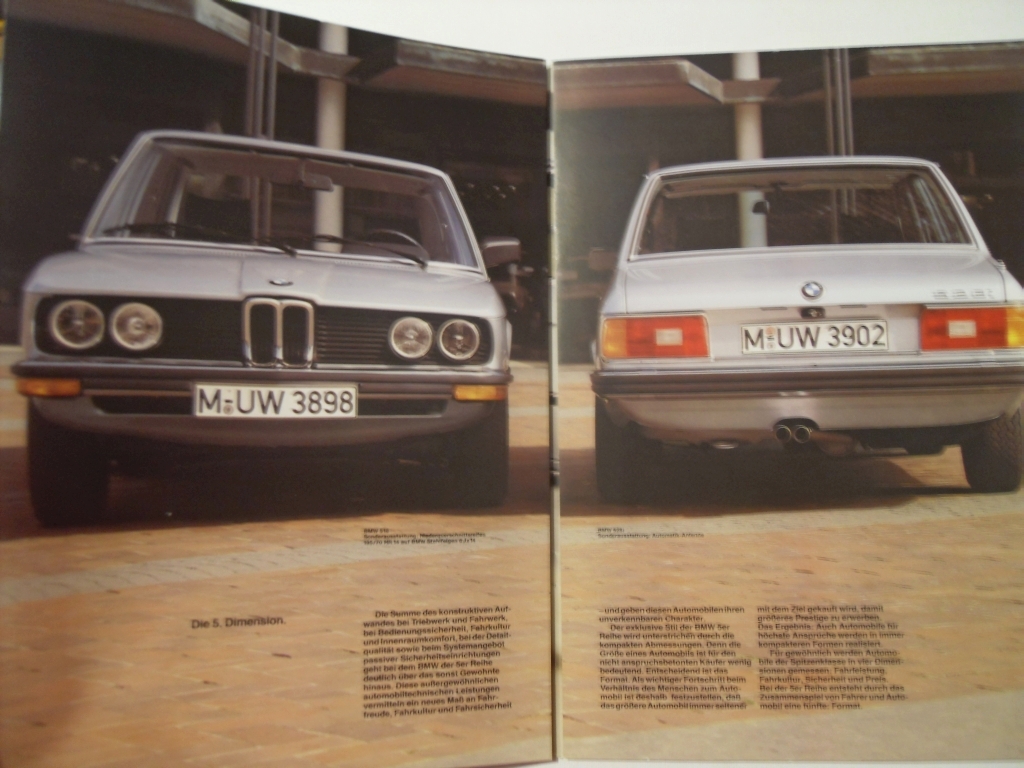 PROSPEKT 1980 katalog FOLDER BMW seria 5 E12 525 Tematyka Samochody osobowe