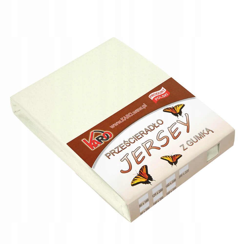 

Prześcieradło jersey z gumką 180x200 ekri 002 grub