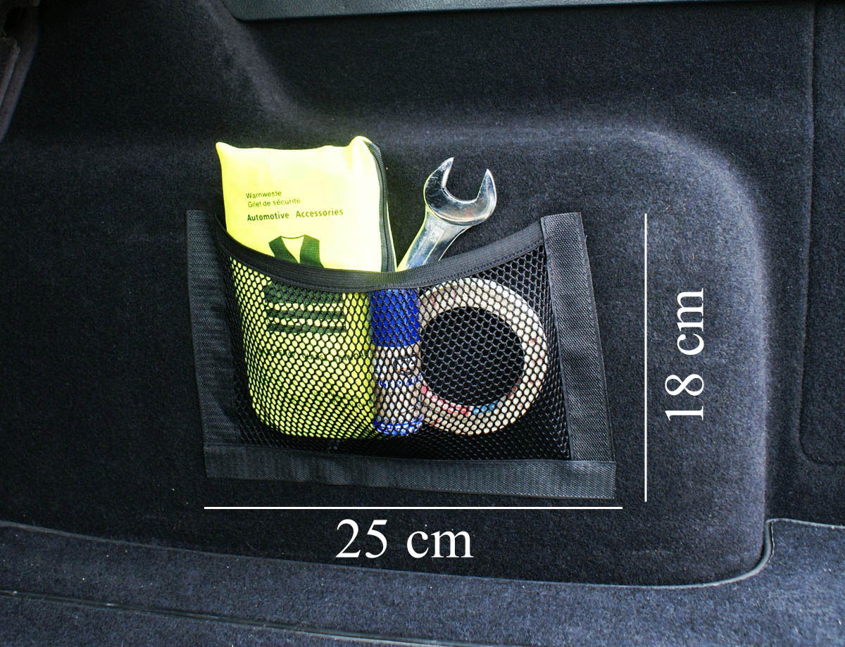 Organizer do Bagażnika Kieszeń na Rzep 25x18cm Rodzaj siatki