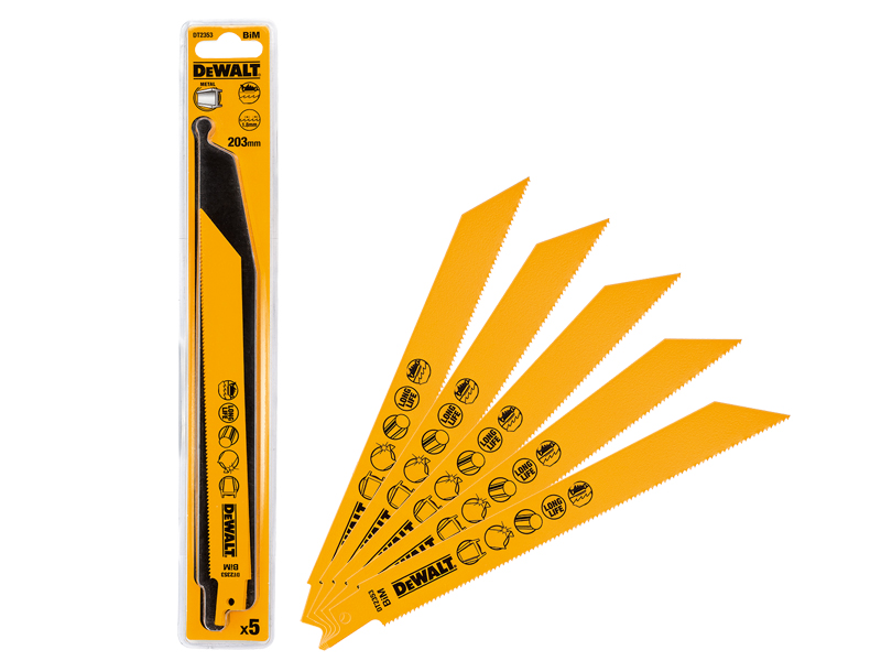 

DeWALT brzeszczoty piły szablastej 203 5szt DT2353