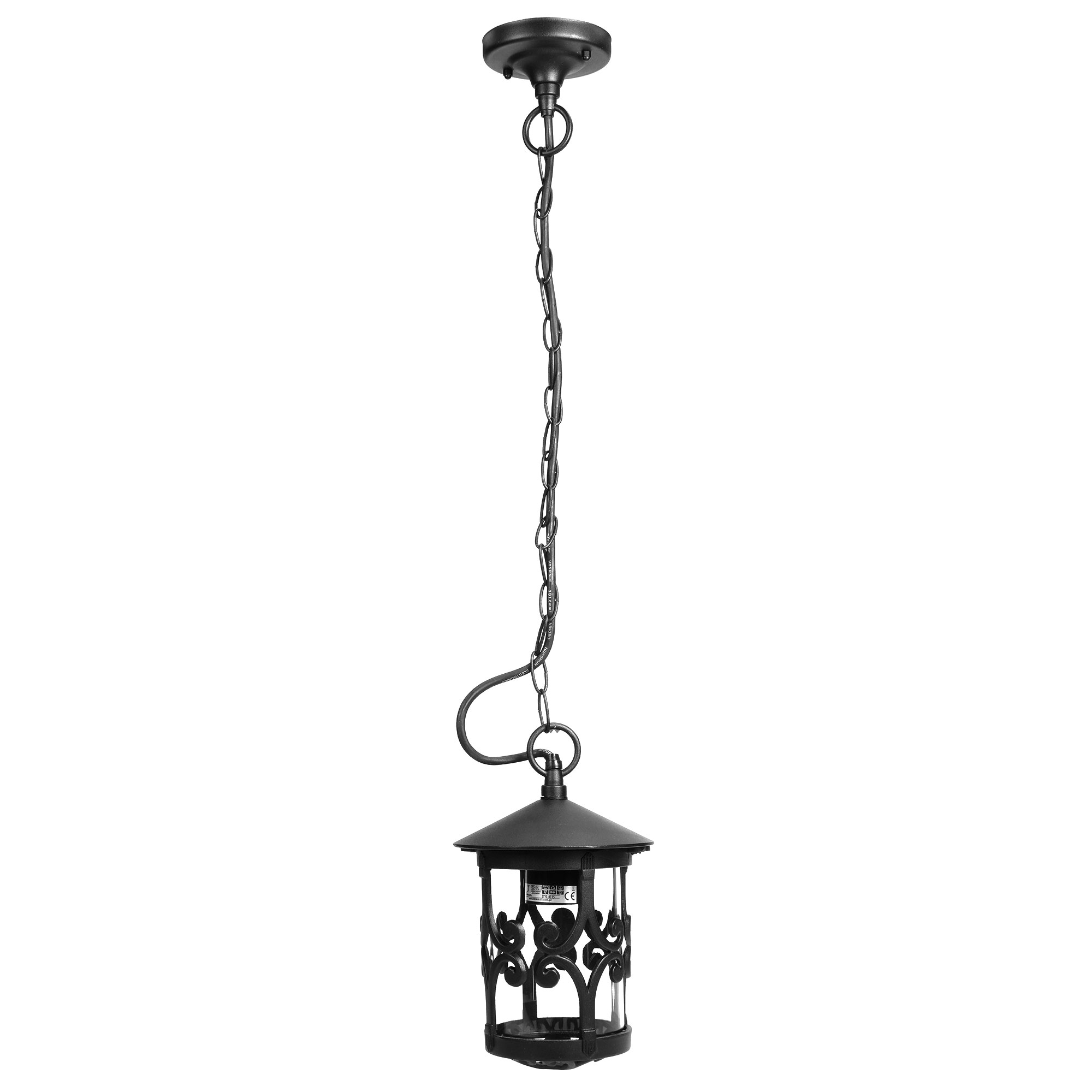 

Lampa ogrodowa wisząca metalowa oprawa zewnętrzna