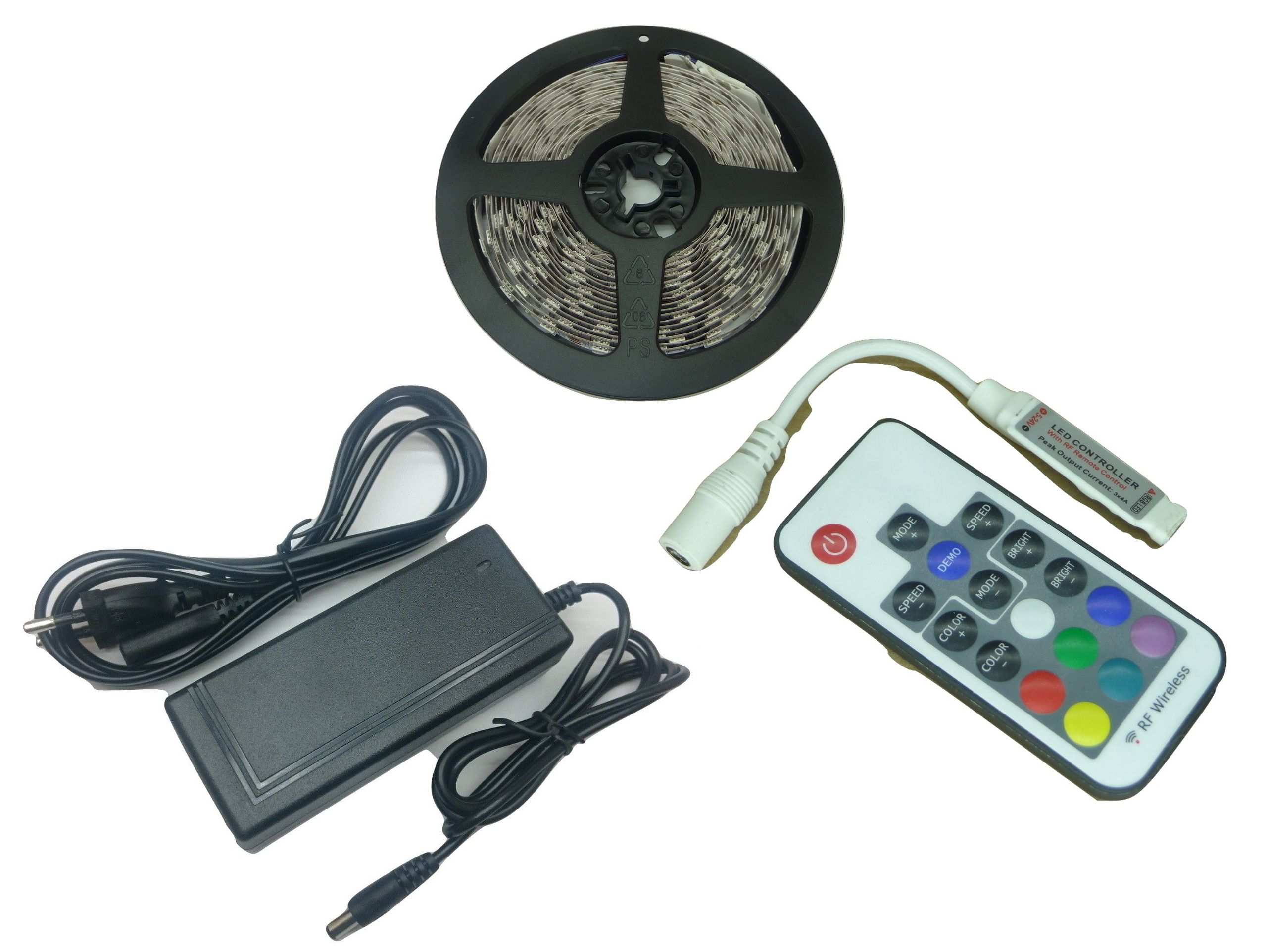 ZESTAW taśma RGB 5050 150 LED 5m ster radiowy zas