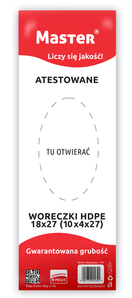 

Woreczki śniadaniowe foliowe Hdpe 10x4x27 Mocne