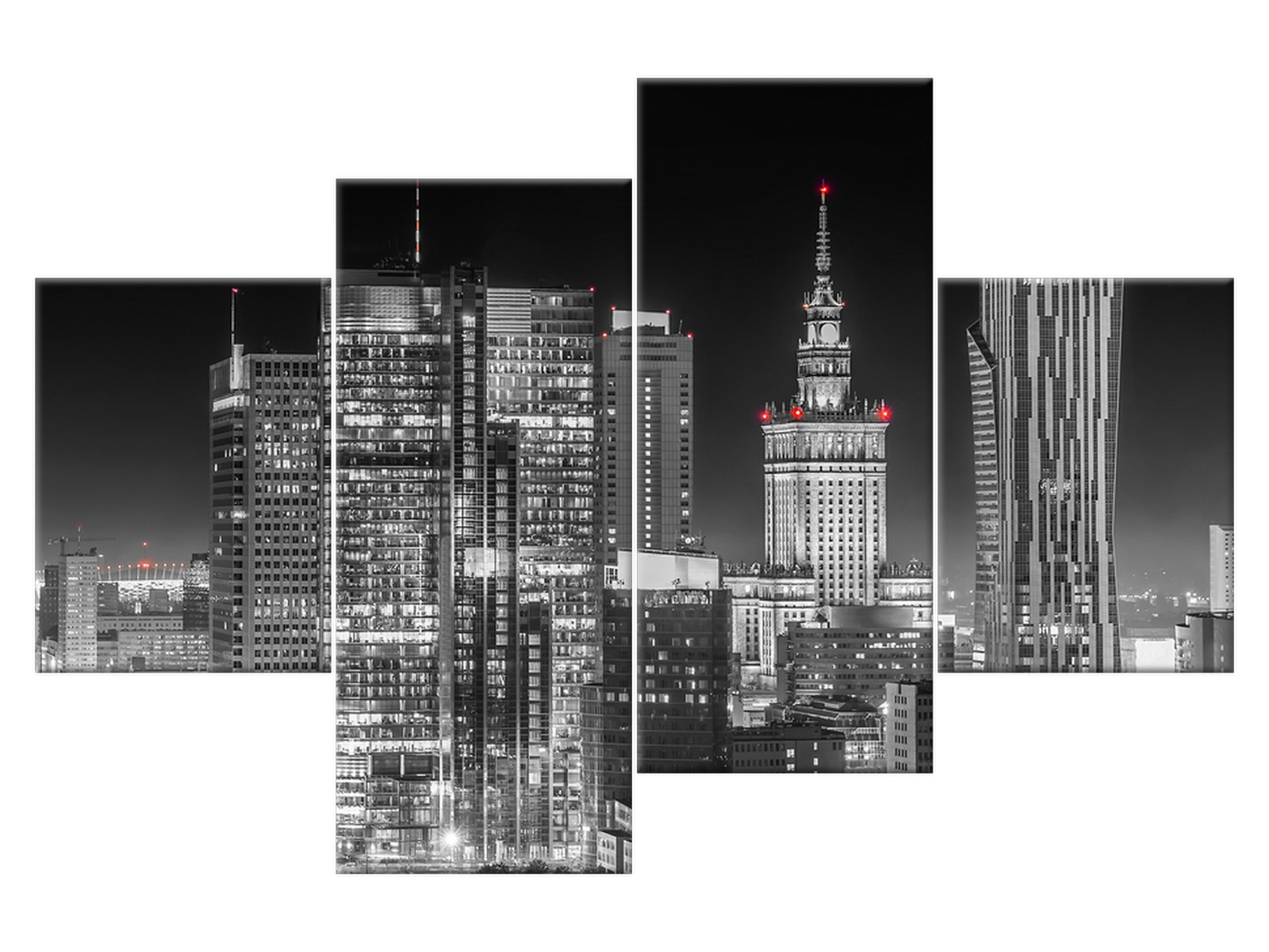 

Obraz Warszawa nocą 120x80 Architektura 2197A_4G