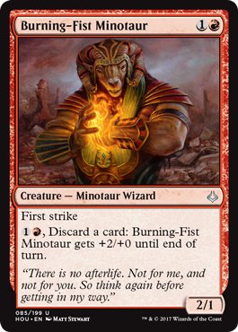 Mtg 4x Burning-Fist Minotaur (Uncommon)