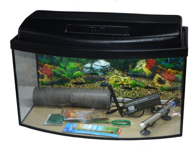 

Zestaw Akwarium 23l Owalne 40x25x25 Wyposażenie