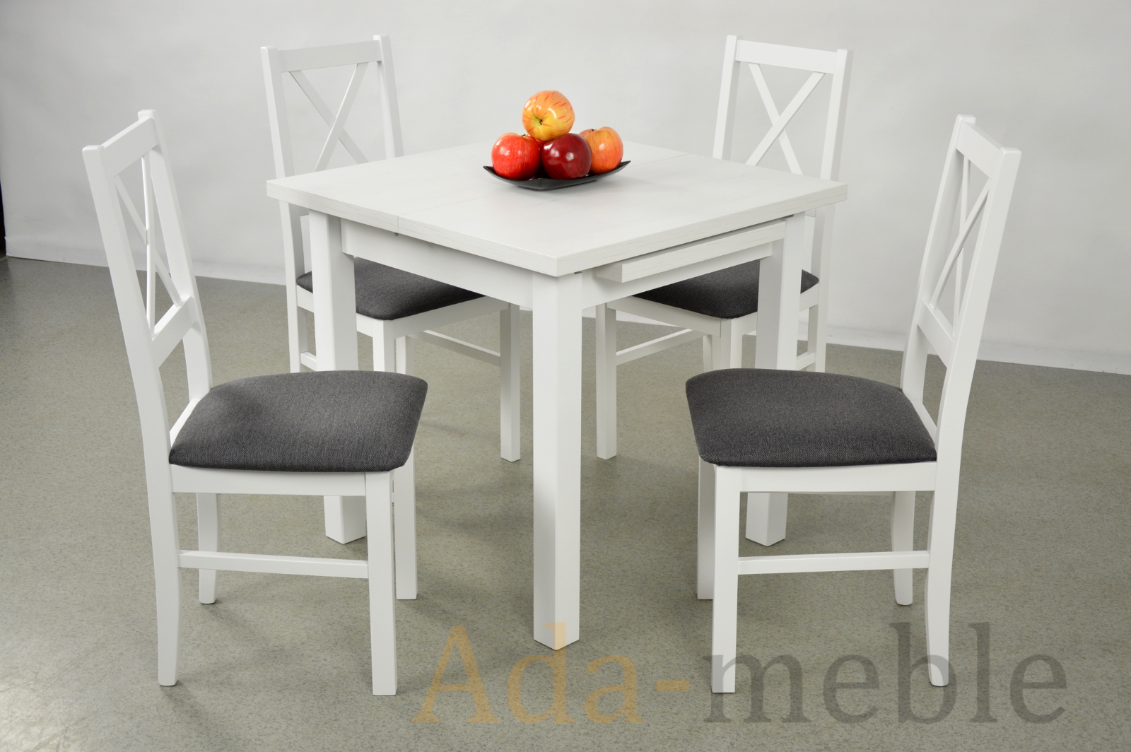 4 krzesła + Stół Rozkładany do Salonu RÓŻNE KOLORY Wysokość stołu 77 cm