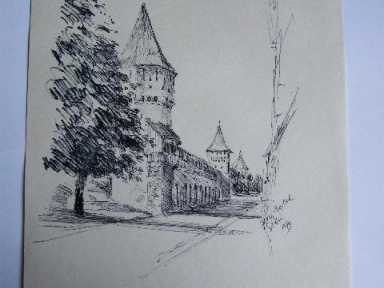 RYSUNEK SIBIU RUMUNIA 1979 ROK