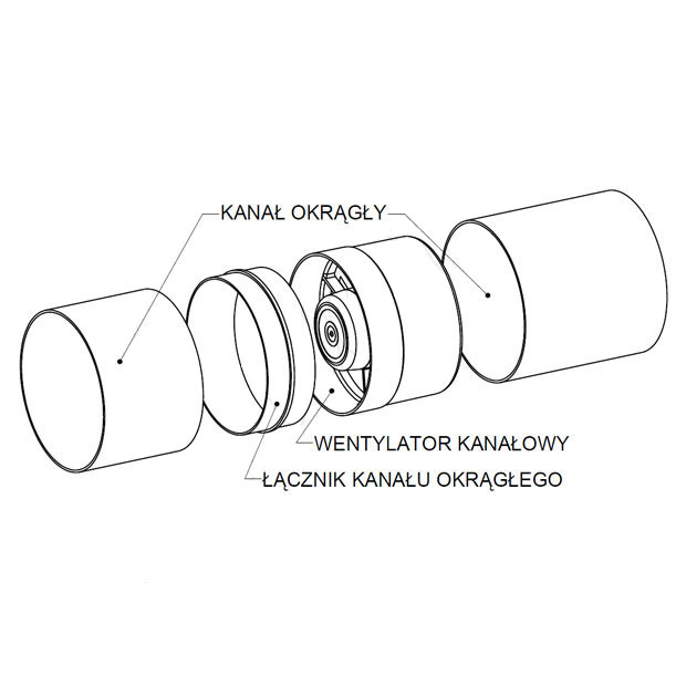 Канальный вентилятор рисунок