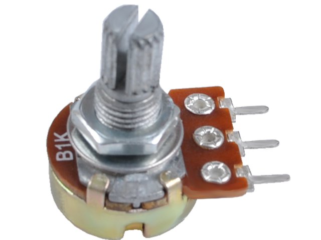 

Potencjometr obrotowy 1K Ohm B (liniowy) l=15mm