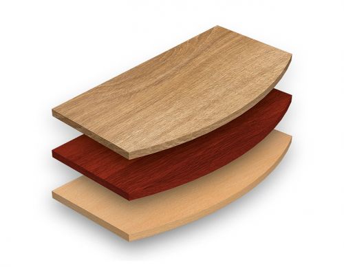 

Półka wisząca rondo 60x25 Lsr Jabłoń Buk Dąb