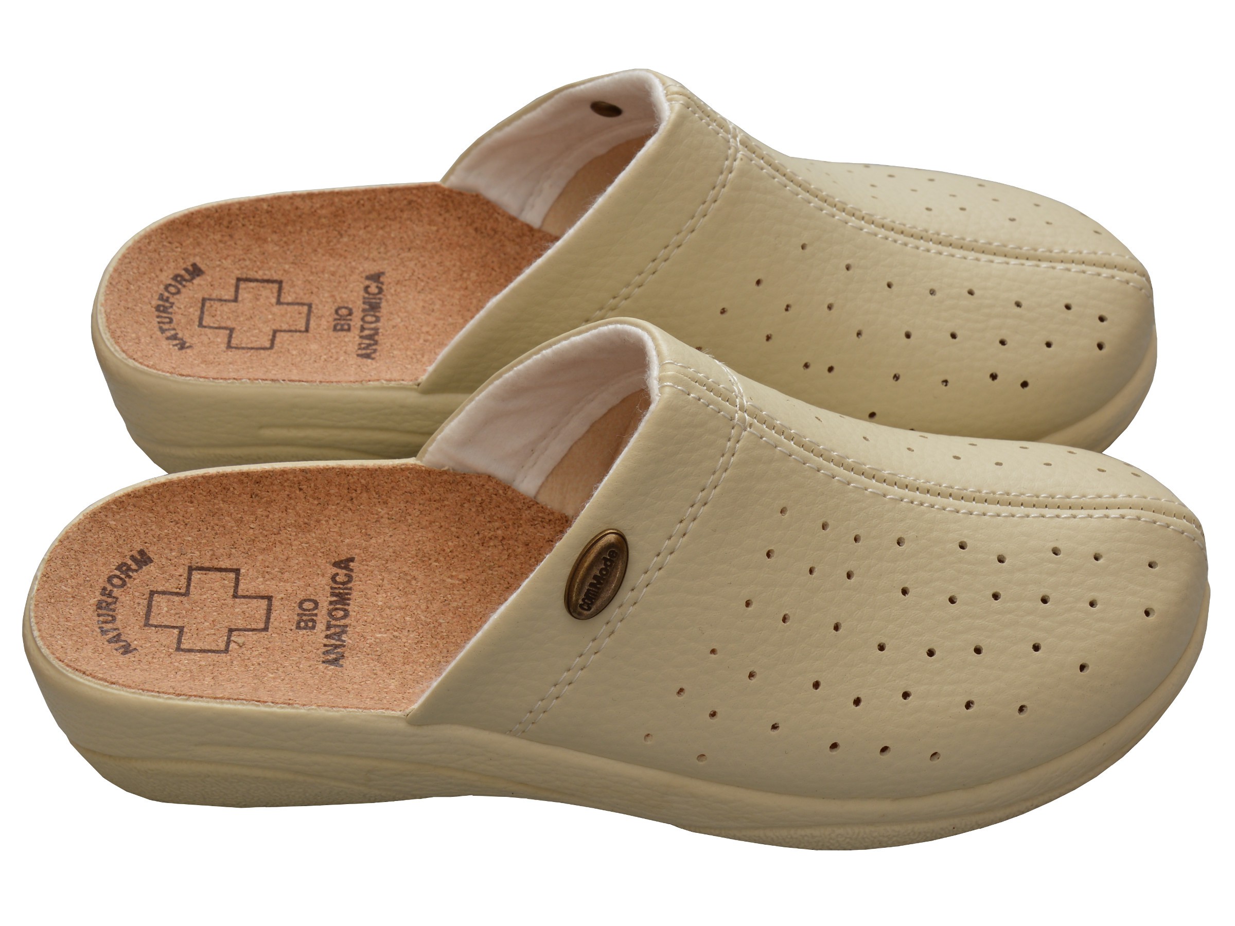 Klapki MEDYCZNE SANITARNE ZDROWOTNE beż 41 Marka inna