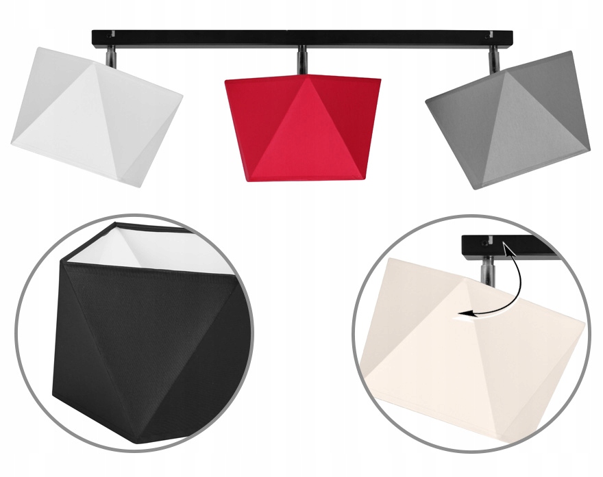 LAMPA WISZĄCA SUFITOWA ŻYRANDOL PLAFON DIAMENT LED Styl nowoczesny