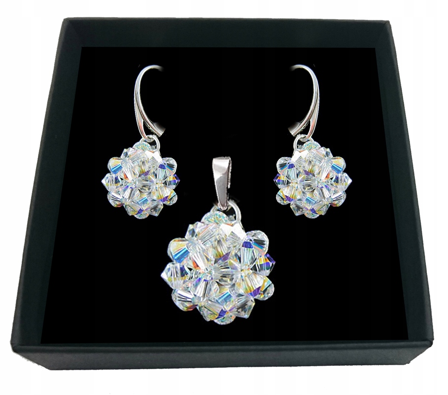

Komplet z kryształów Swarovski opalizujący 666