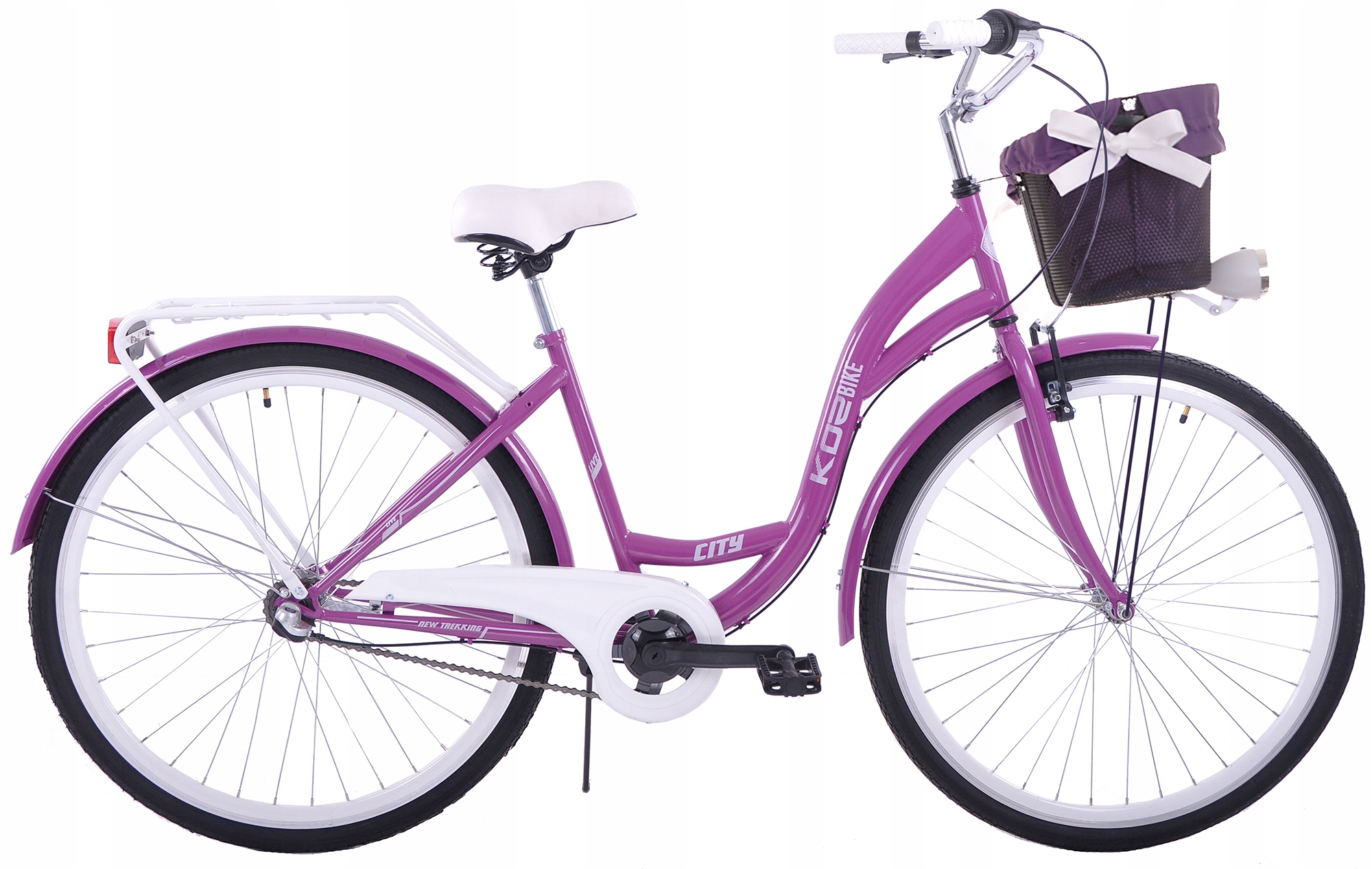 Rower Miejski 28 Damski Damka 3Biegi KOZBIKE5 Kosz