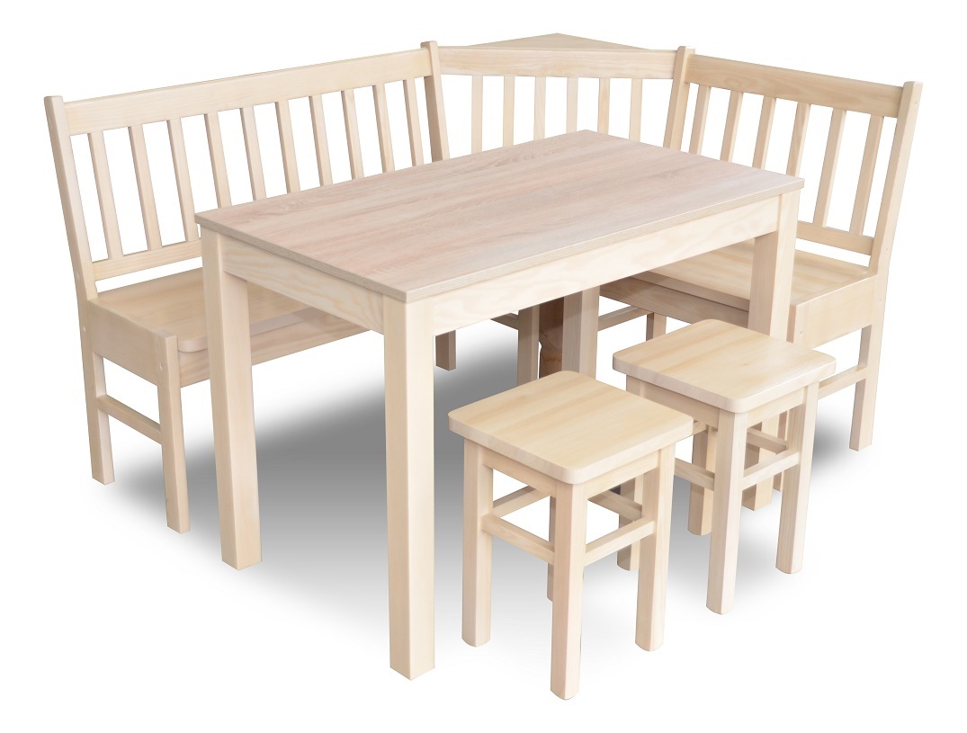 NAROŻNIK KUCHENNY N6 STÓŁ KUCHNIA TABORETY ZESTAW Marka inna