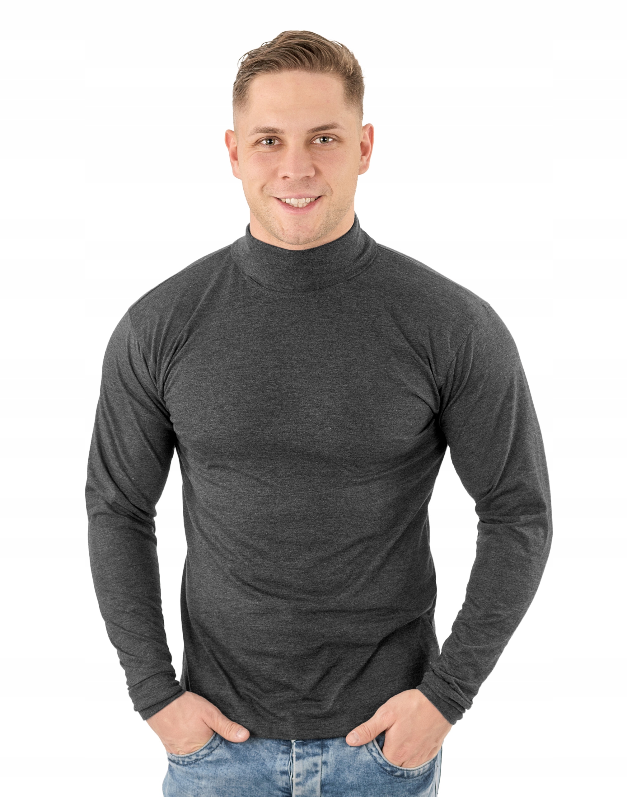 

Elegancki Sweter Golf Męski Golfy Wxm XXL antracyt