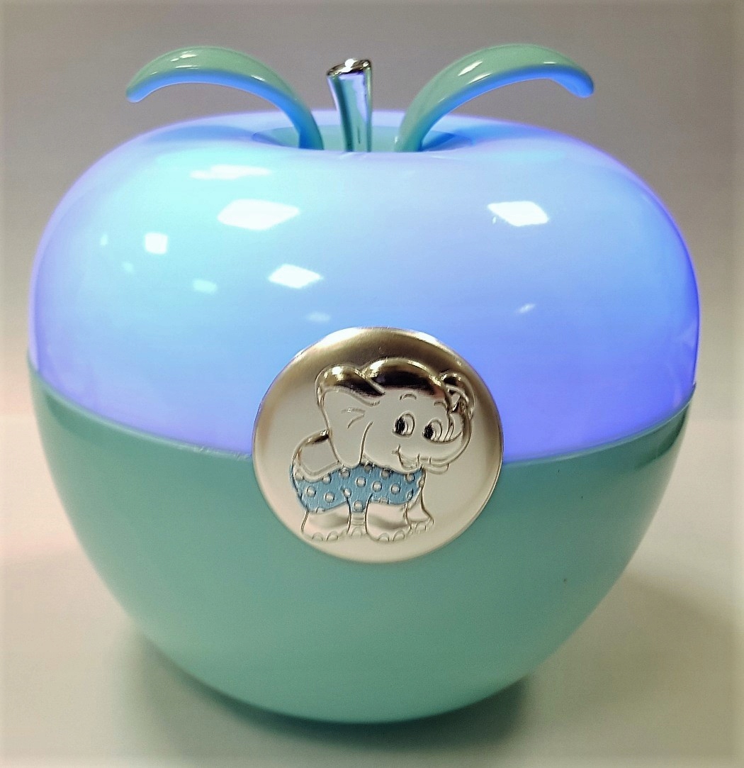 Lampka nocna jabłuszko emblemat MIŚ NIEBIESKA Marka Valenti