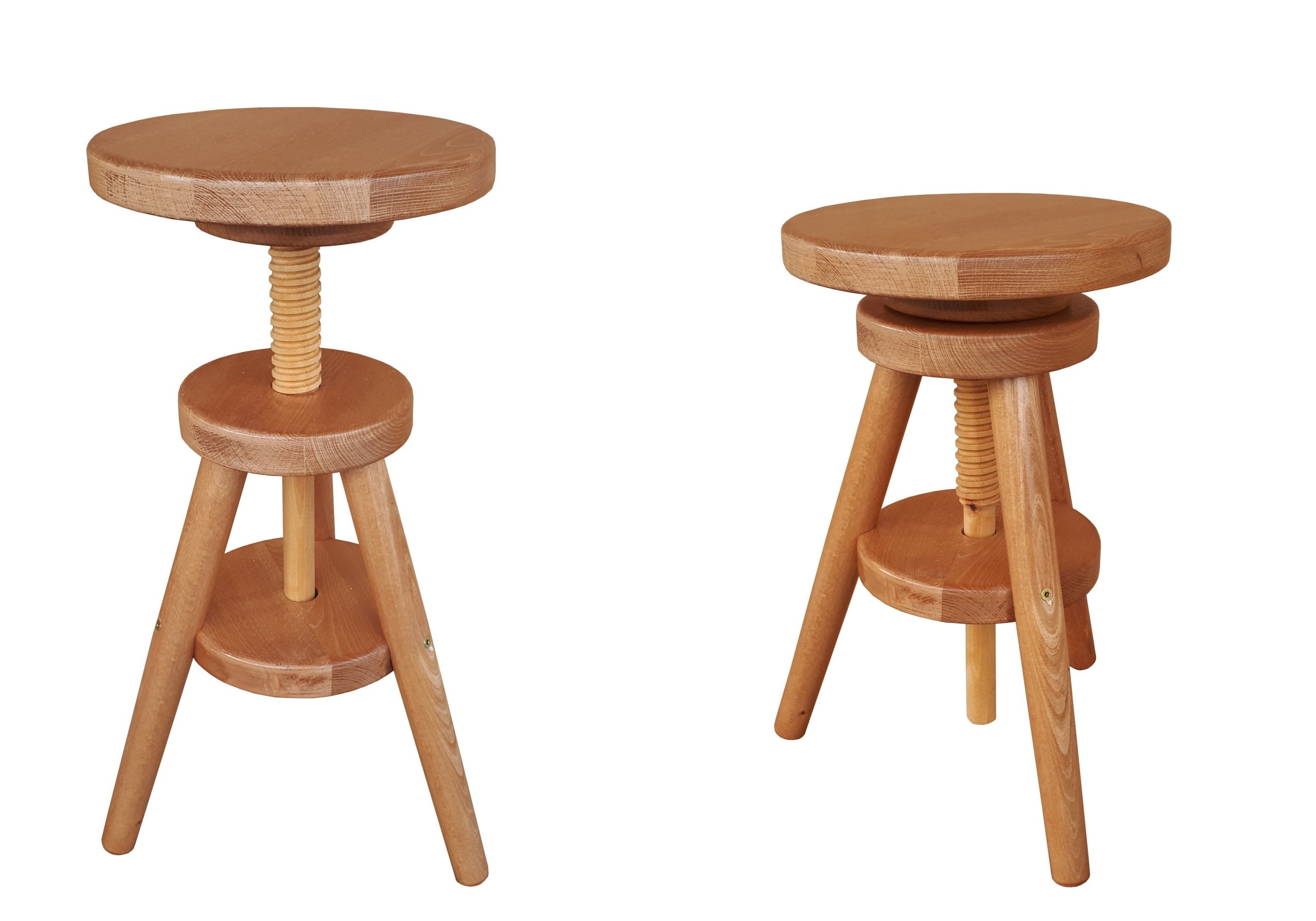 TABORET REGULOWANY OBROTOWY DREWNIANY kolor olcha Marka Metdrew