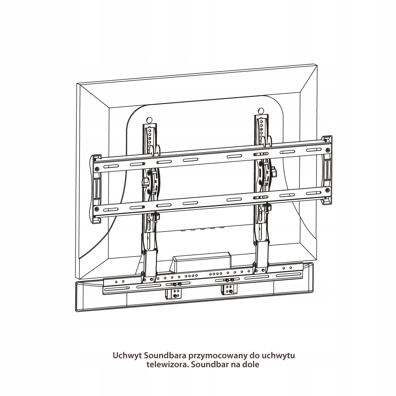 UCHWYT DO GŁOŚNIKA TYPU SOUNDBAR ART G-03 Maksymalny udźwig 10 kg