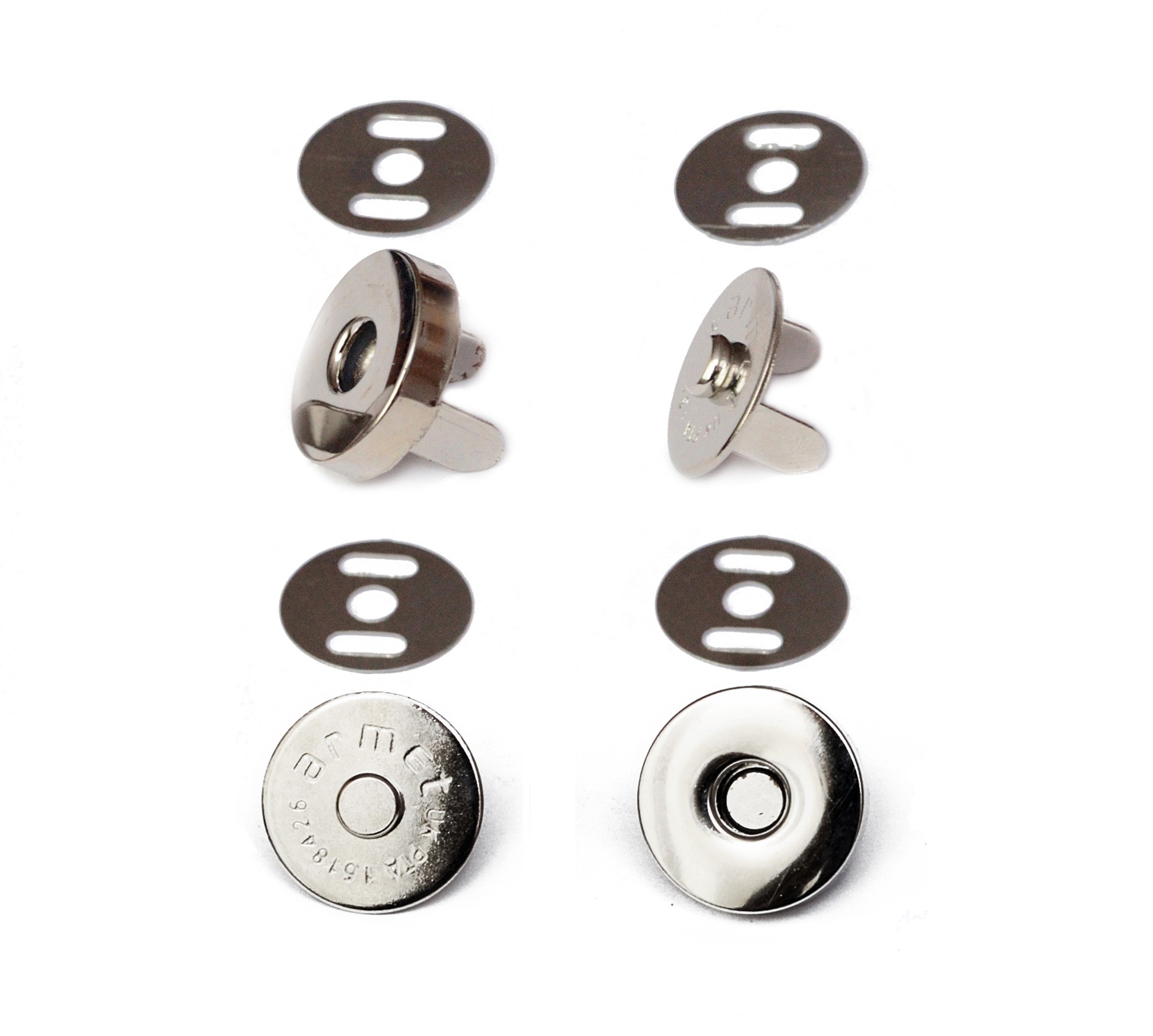 Zapięcie Magnetyczne 14mm Srebrne Magnes 2 sztuki