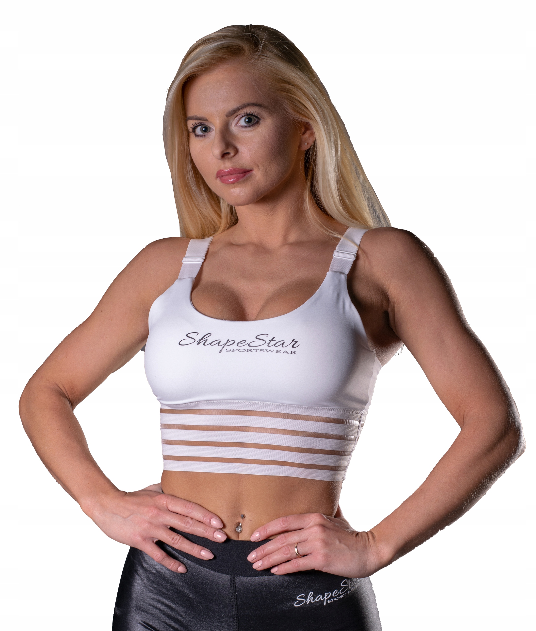 

Top Shapestar - White Power - M biały top, fitness