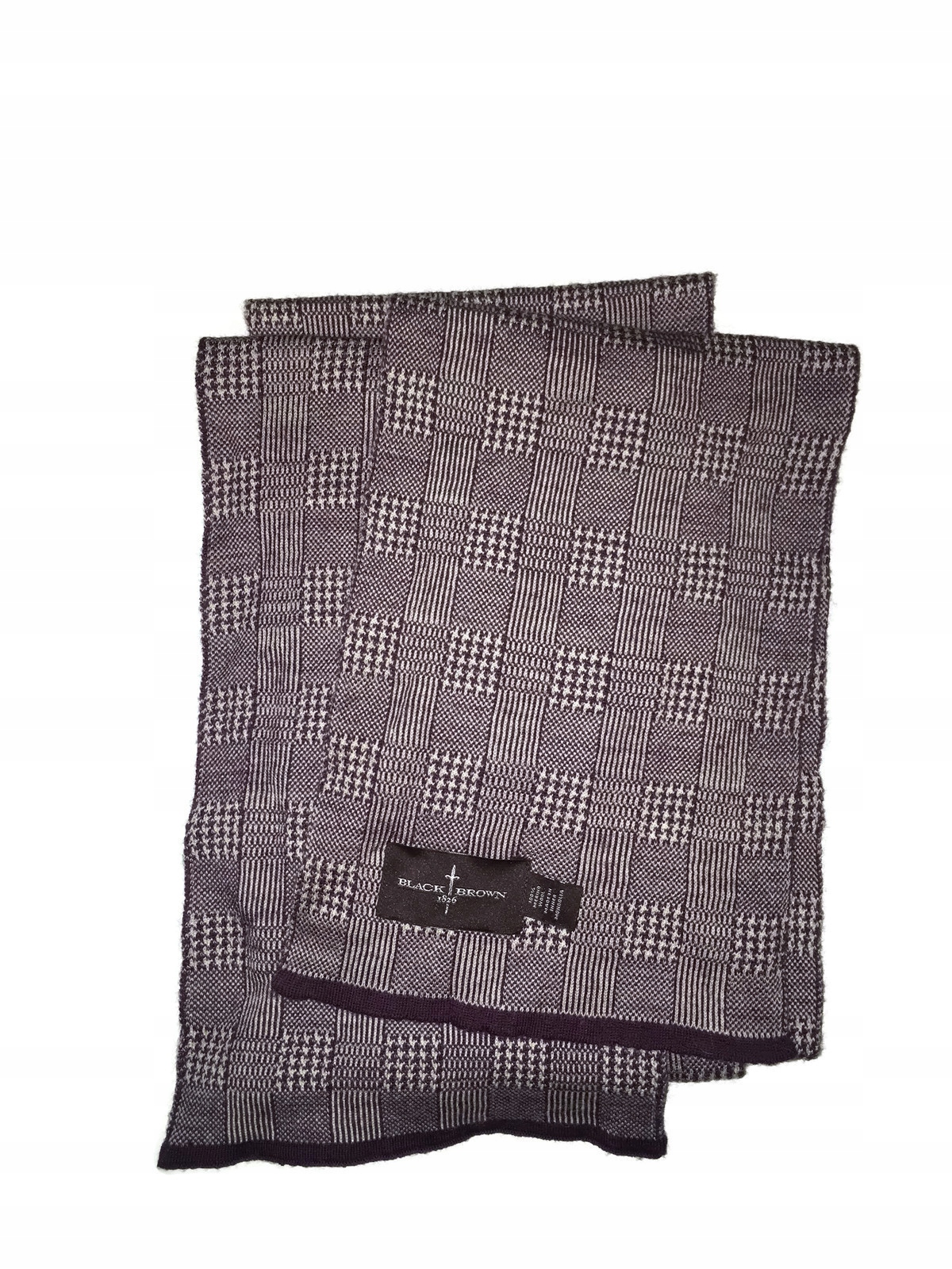 Šála z merino vlny Black Brown 180 cm