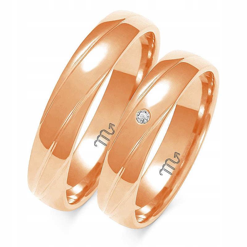 Zlaté Prsteny 14K 4 mm Zirkon id A-139 Elegantní