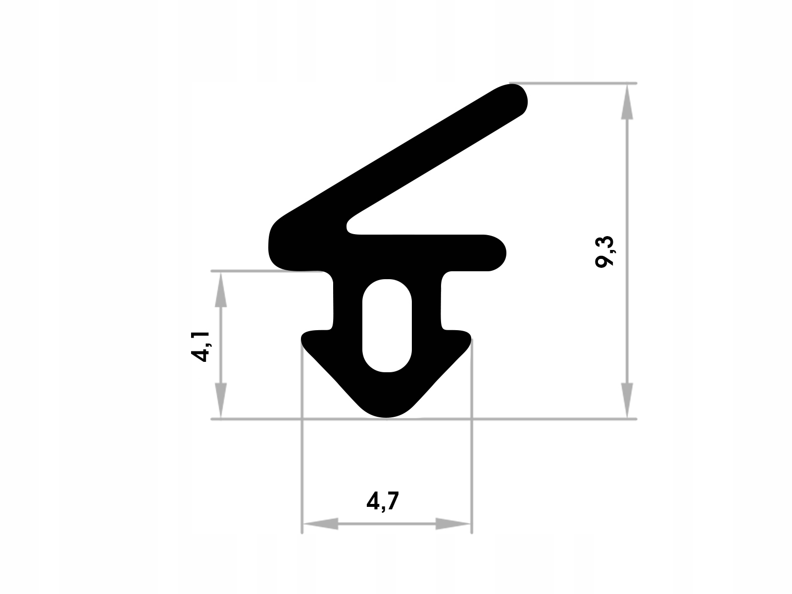 Uszczelka do Okien Okna PCV PANORAMA S-1125 50m Marka DQ-PP