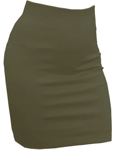 

XL Mini tuba Khaki obcisła spódnica Dopasowana 42