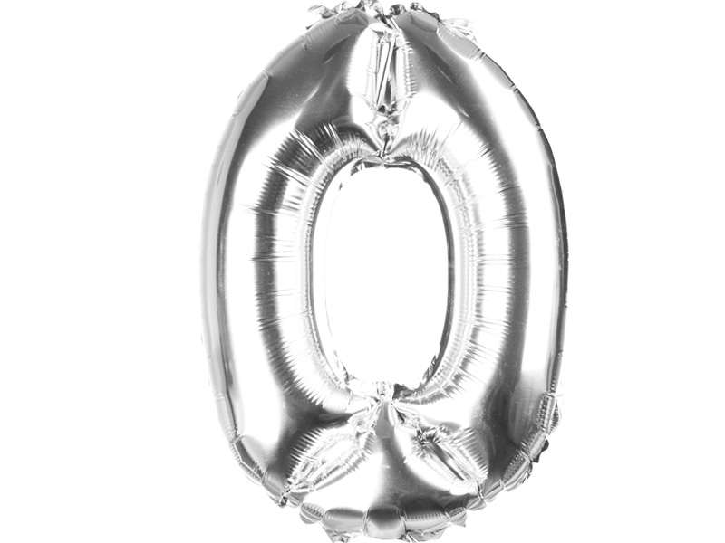 

Balony Foliowe na Hel Cyferki Srebrne 70cm Cyfra 0